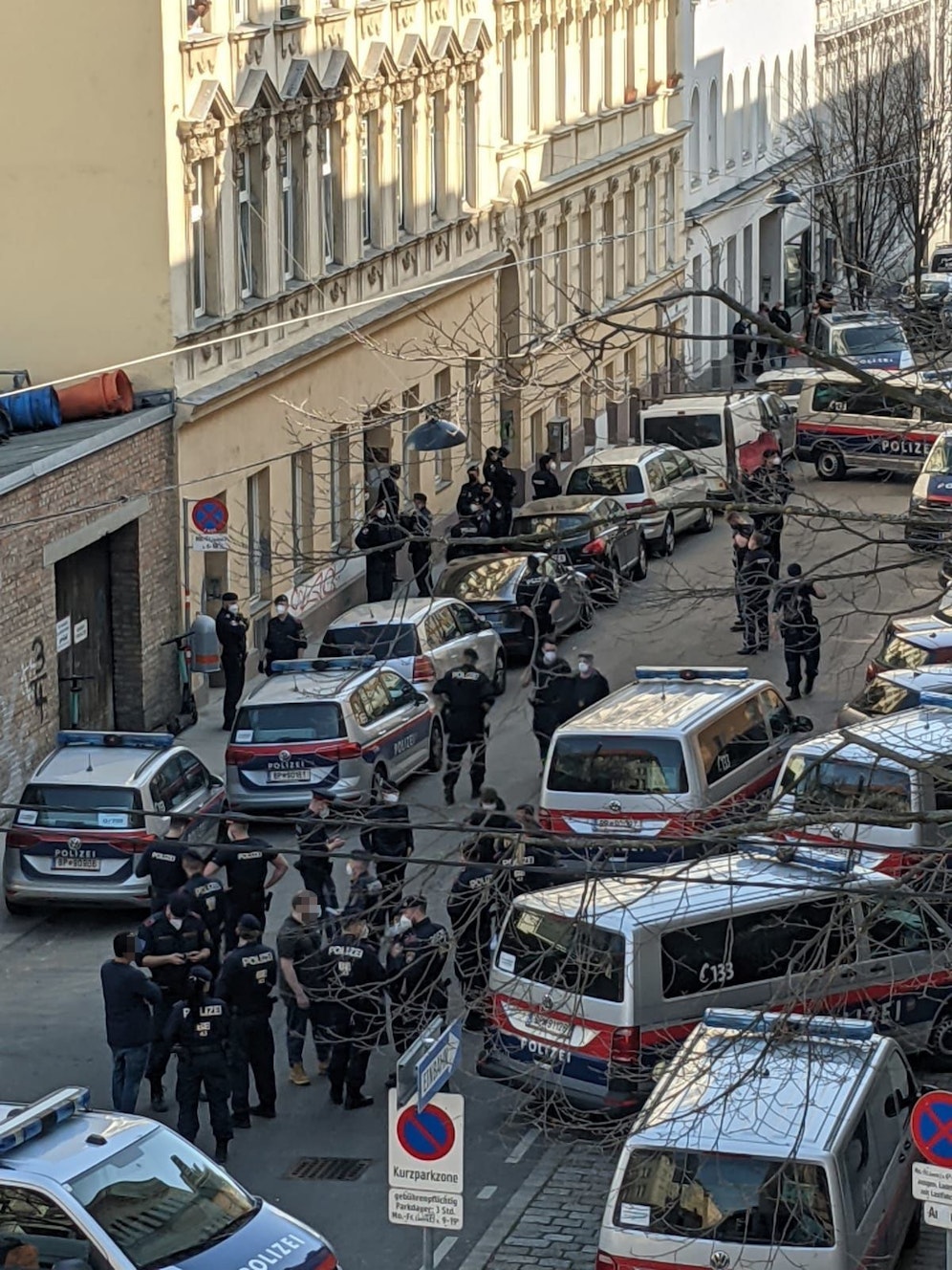 Polizei-Einsatz in der Preysinggasse (Rudolfsheim-Fünfhaus)