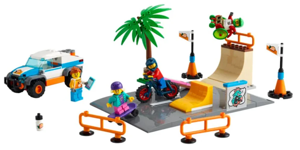 Mit dem LEGO City Skate Park können Kinder spannende Skate-Events inszenieren.