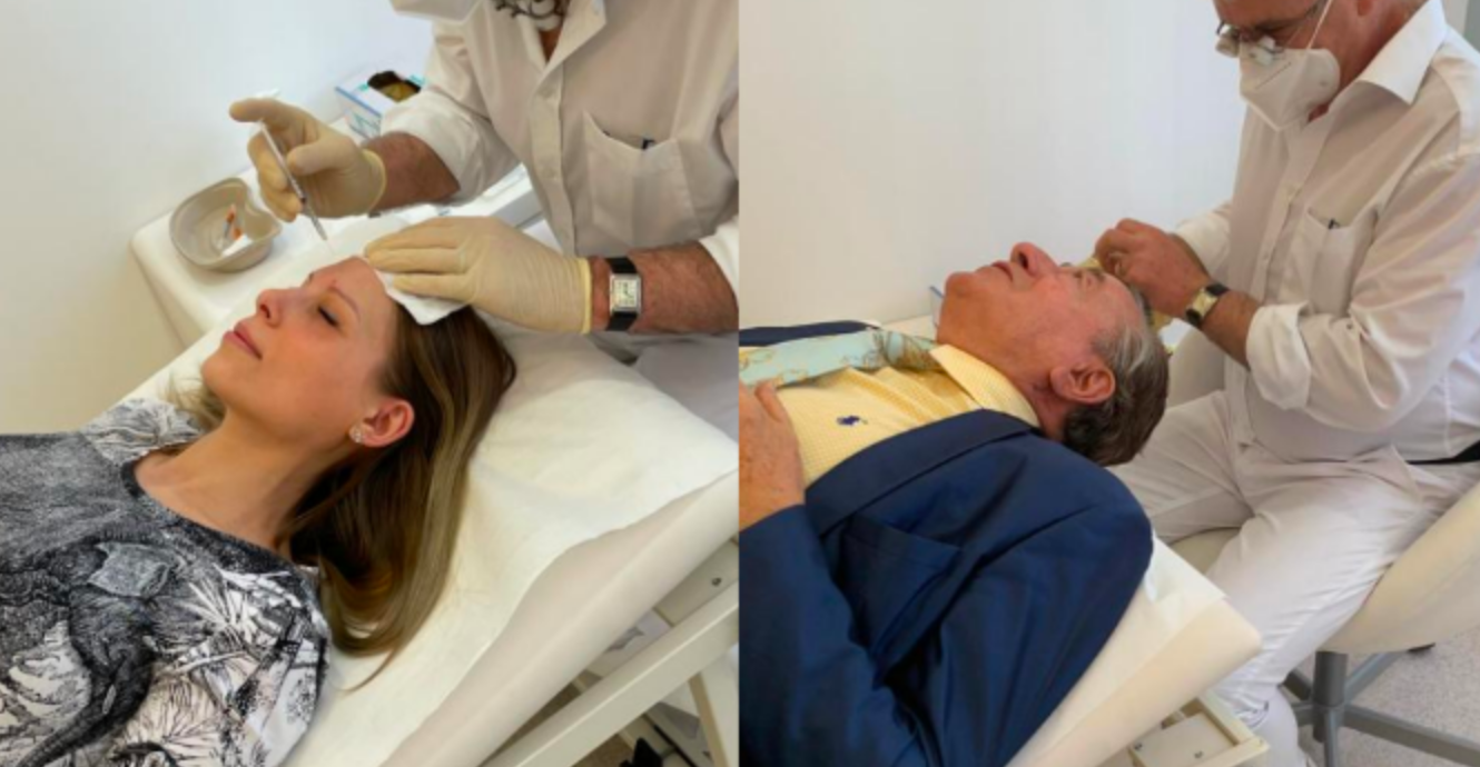 Richard Lugner und Katzi bei Dr. Worseg