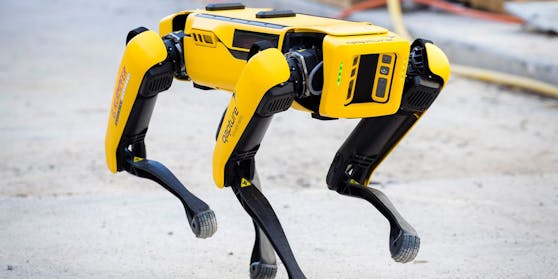 Robo-Hund Spot überwacht die Baustelle.