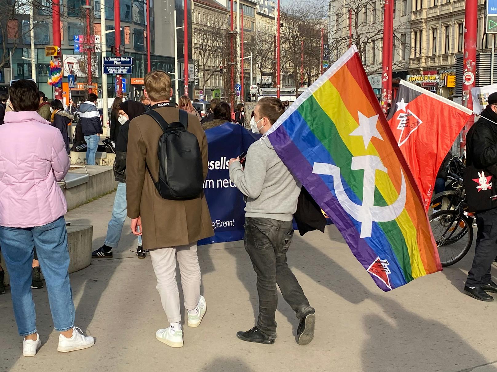 Bilder der Demonstration "Bildung Brennt Weiter" am 3. März 2021 in Wien