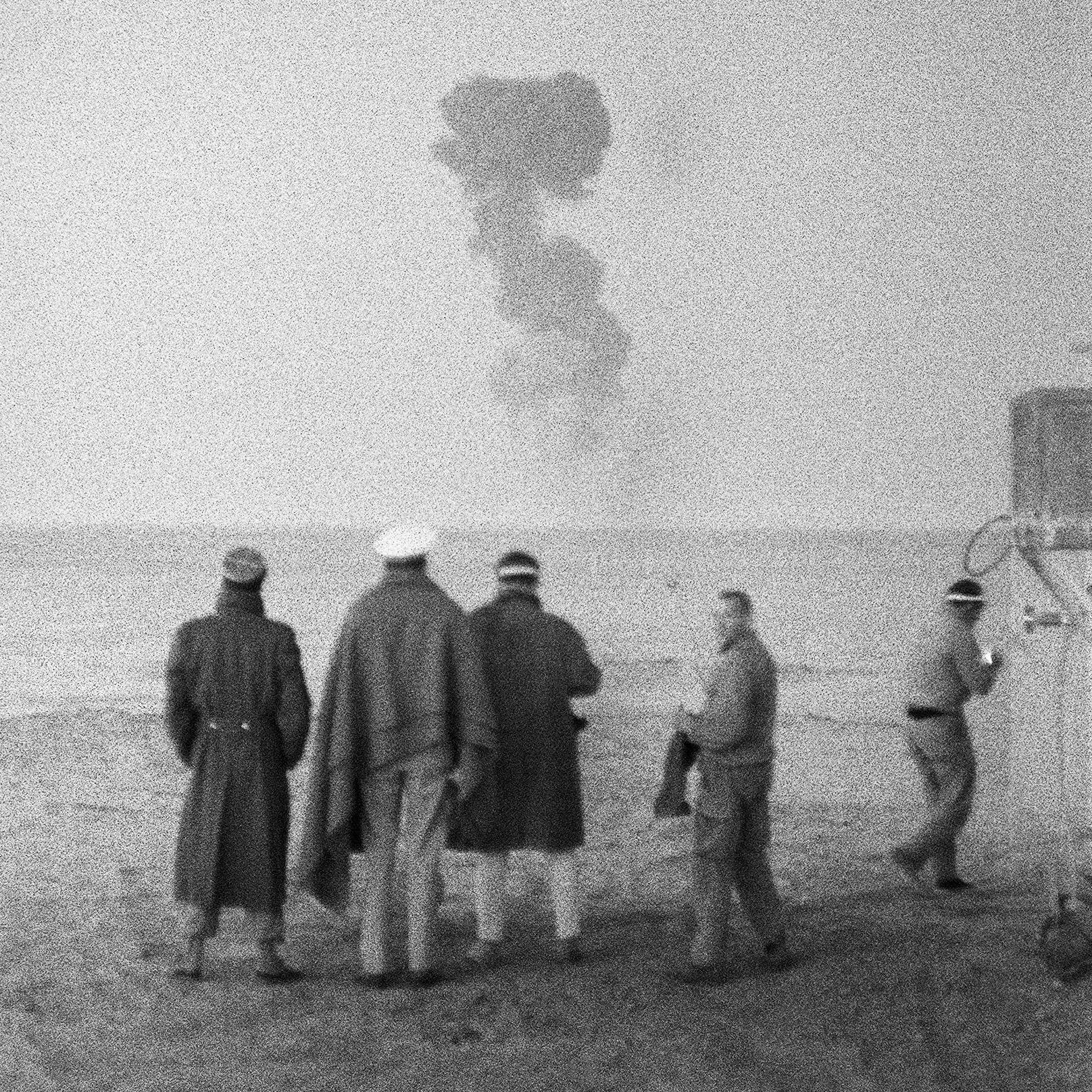 Foto des französischen Atombombentests "Gerboise rouge" am 27. Dezember 1960 in der Wüste von Algerien