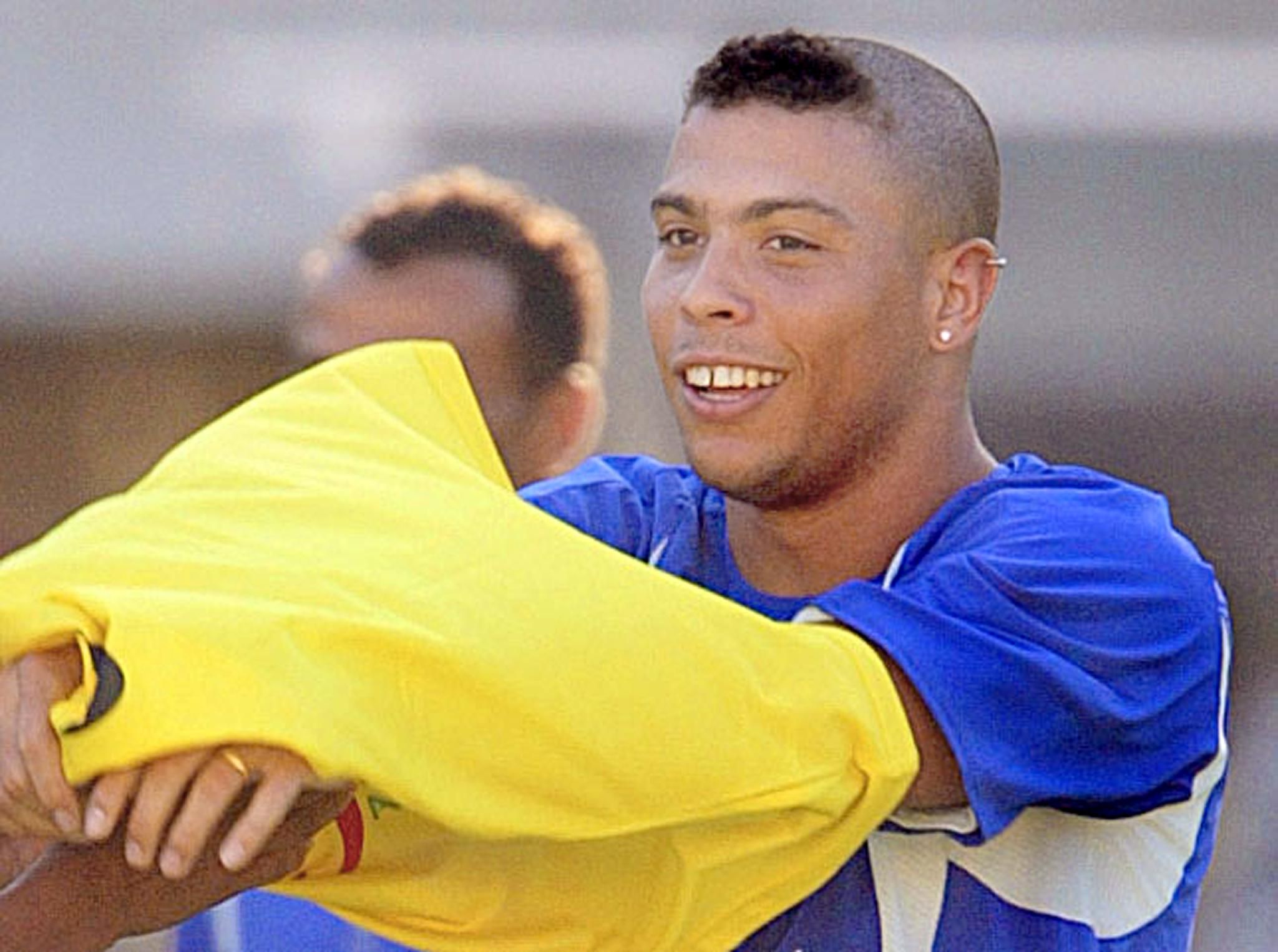 Ronaldo Nazario mit seiner eigenwilligen WM-Frisur.