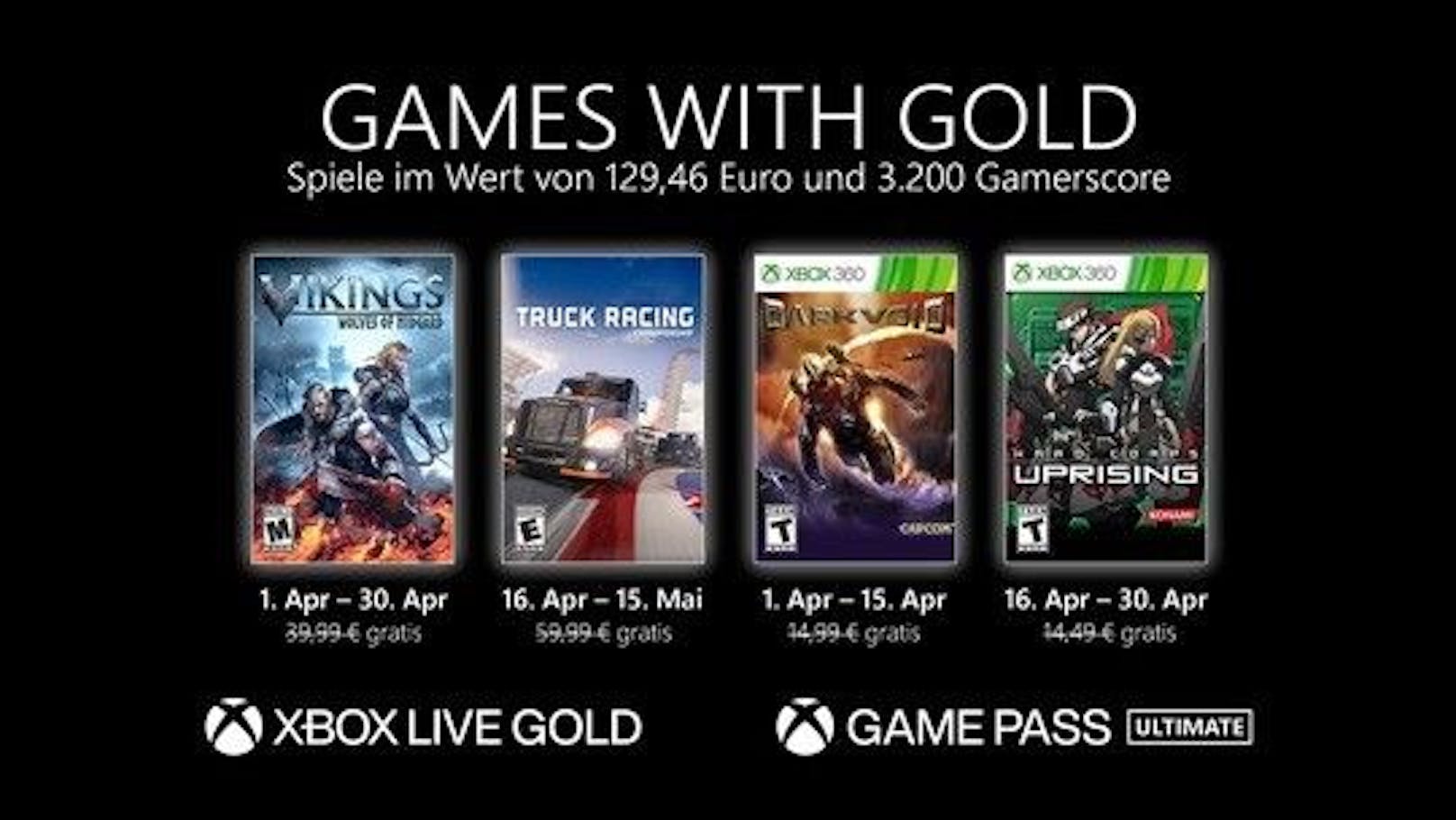 Games with Gold: Diese Spiele gibt es im April 2021 gratis.
