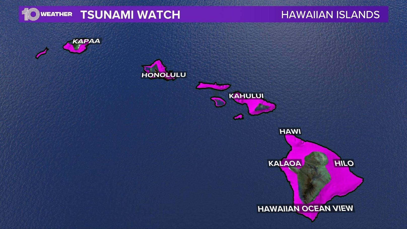 Auch Hawaii ist von der Tsunami-Warnung betroffen