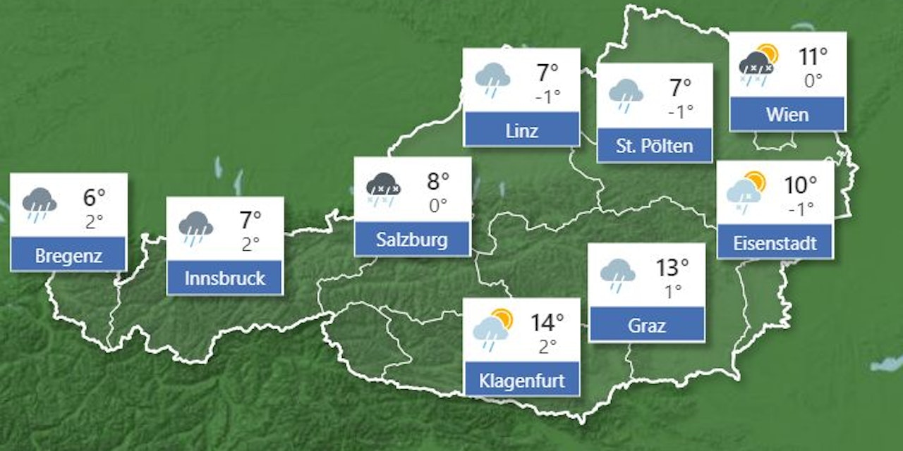 Wetterprognose für Österreich, 5. bis 8. März 2021 | heute ...