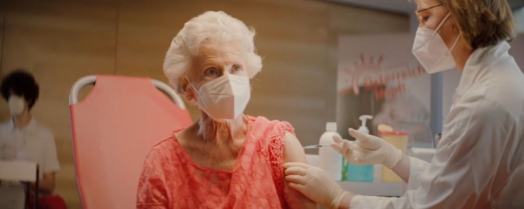 Waltraut Haas als Impf-Testimonial