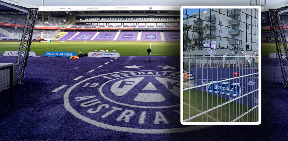 Austria-Fans beim letzten Training vor dem Derby. 