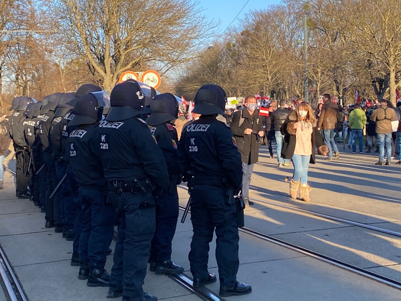Tausende Corona-Demonstranten machten den grünen Prater unsicher.