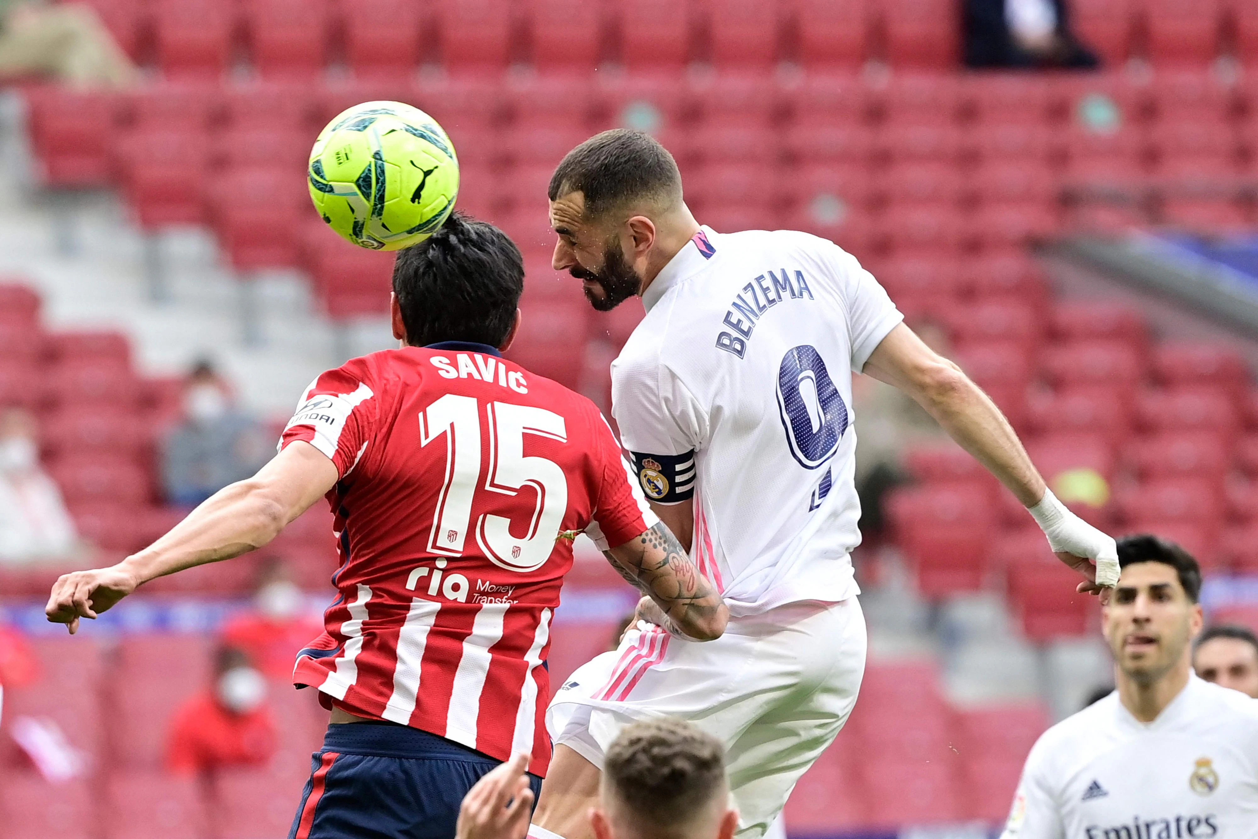 Karim Benzema traf für Real gegen Stadtrivalen Atletico.