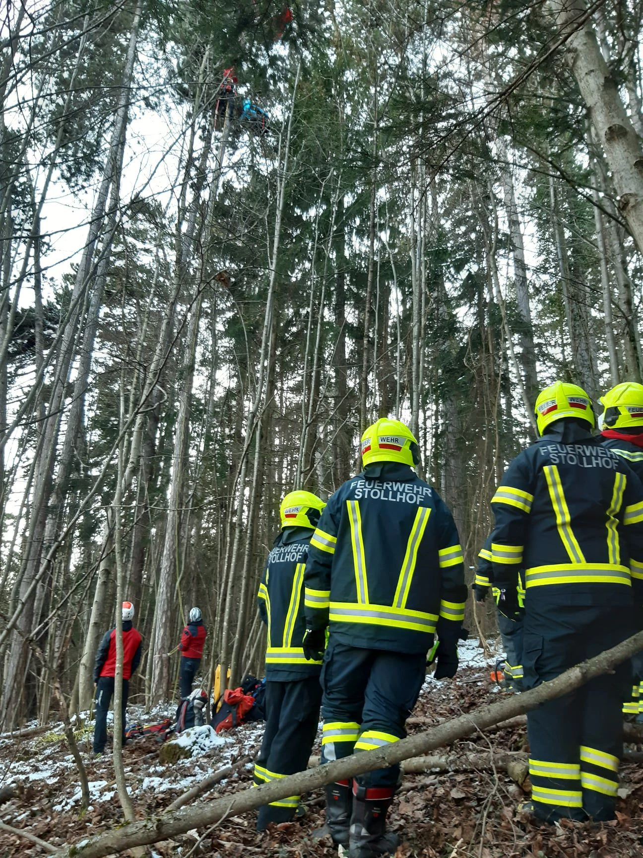 Die Einsatzkräfte am Unfallort