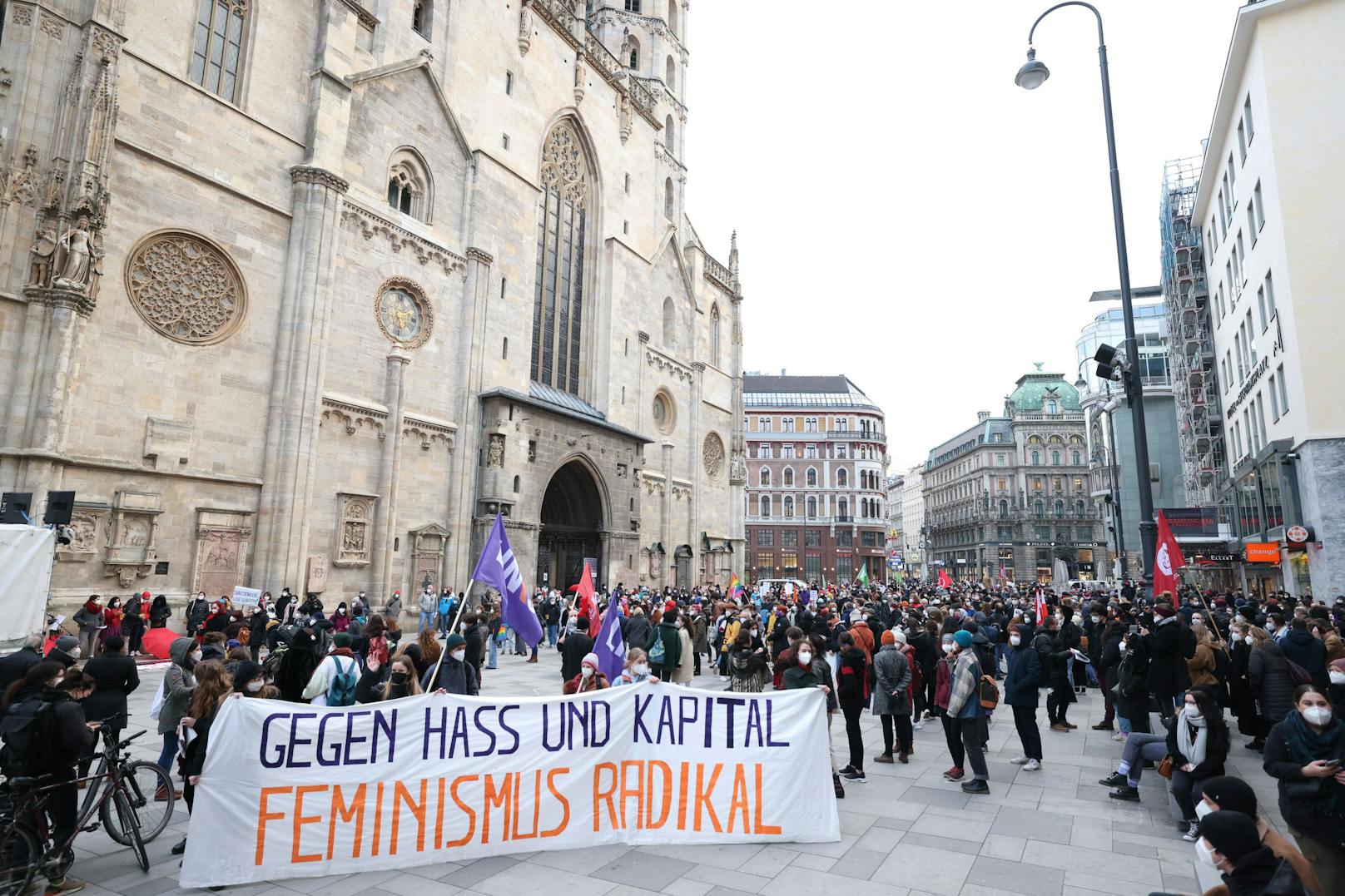 Tausende Teilnehmer bei der Frauen-Demo in Wien