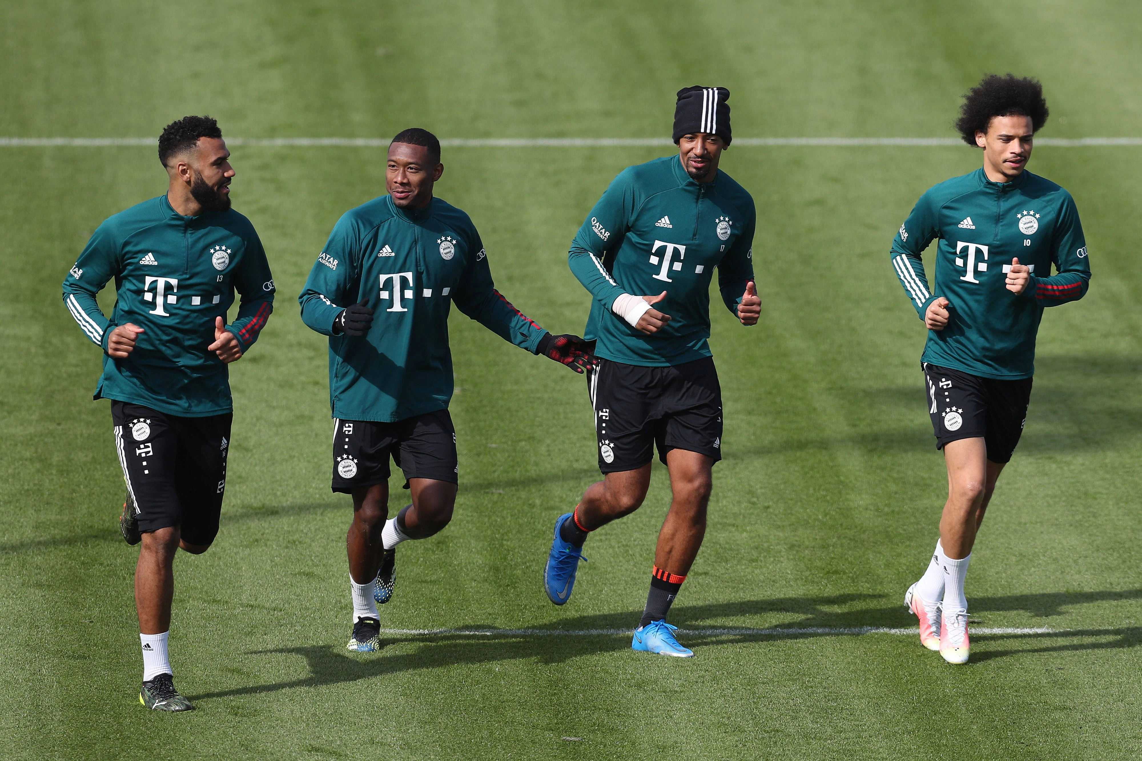 Die Bayern haben Spaß beim Training