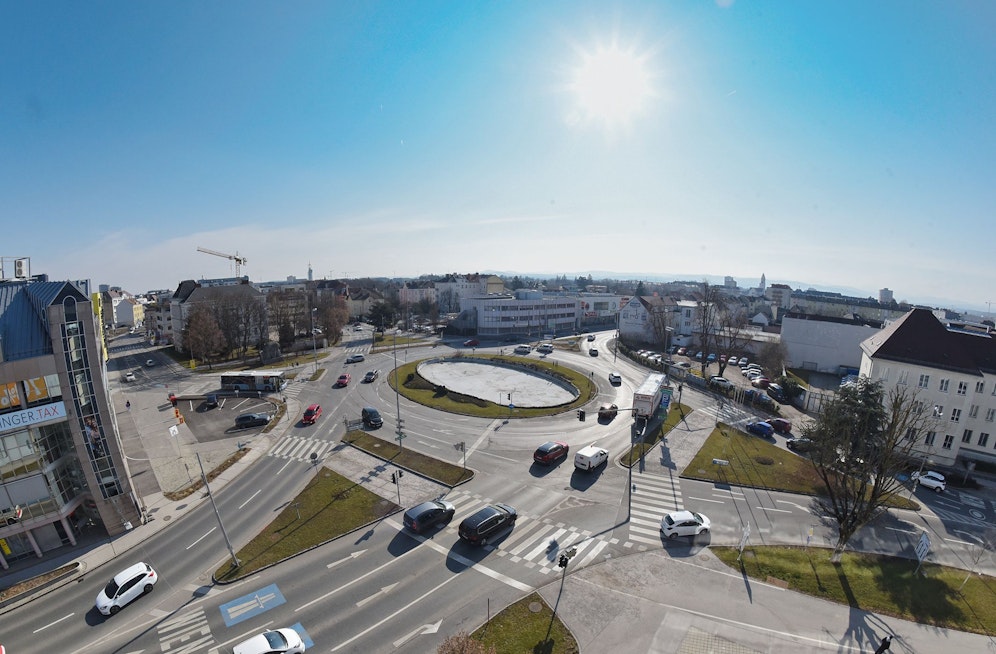 Der Europaplatz in St. Pölten