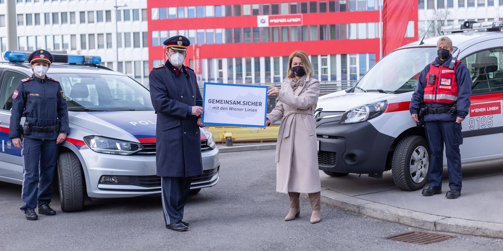 Polizeipräsident Pürstl und Wiener-Linien-Chefin Reinagl präsentierten Sicherheitsprojekt.