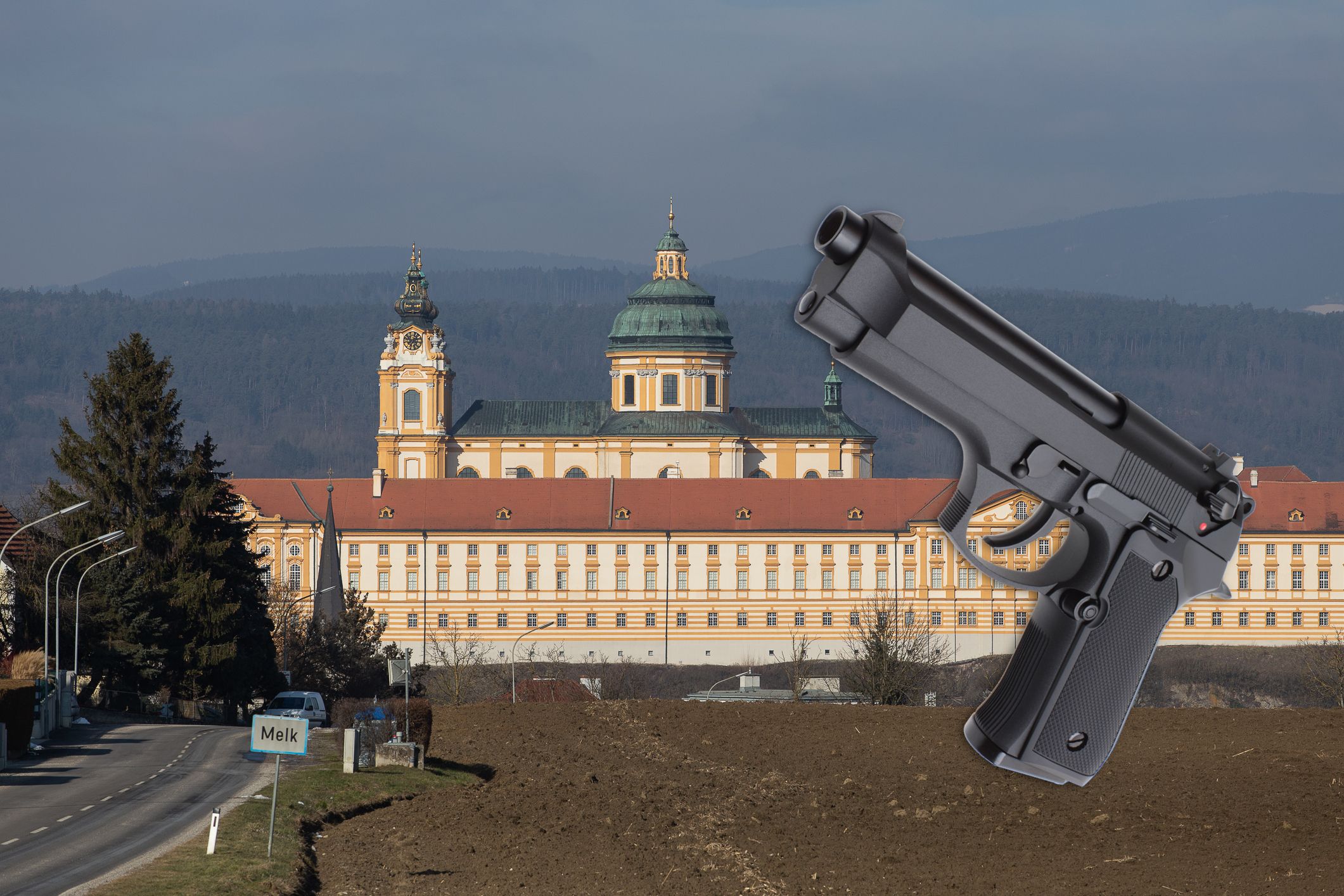 Stift Melk und eine Softgun.