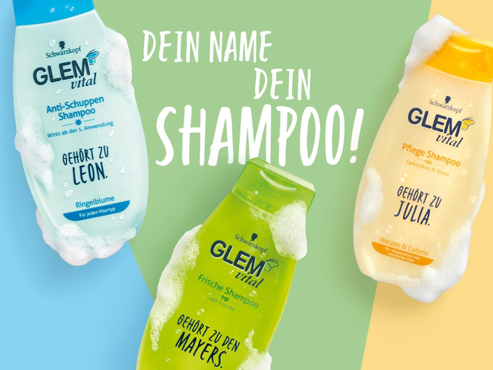 Jetzt teilnehmen und ein personalisiertes Shampoo-Paket von Glem Vital gewinnen!