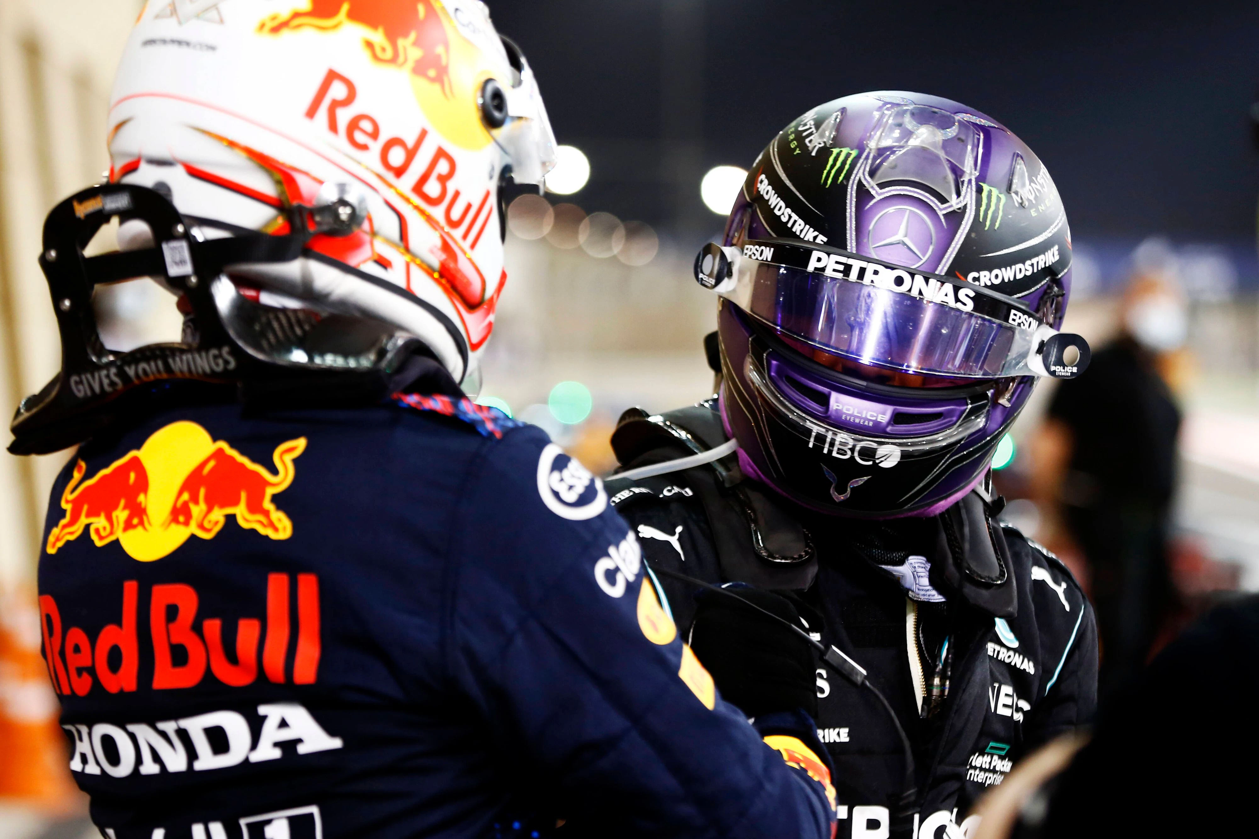 Max Verstappen und Lewis Hamilton.. 