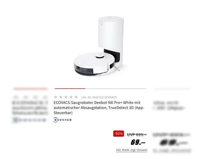 Der Saugroboter wurde stark vergünstigt angeboten.