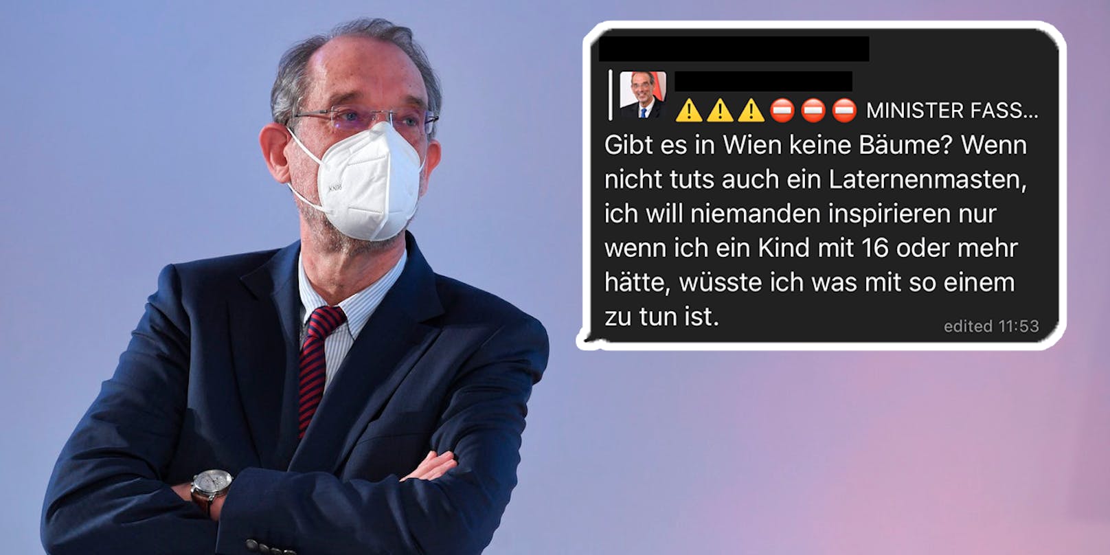 Bildungsminister Heinz Faßmann macht sich bei den Impf-Gegnern keine Freunde