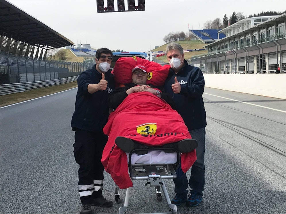 Die Rollenden Engel erfüllten dem schwer kranken Formel 1-Fan Jürgen seinen größten Wunsch.
