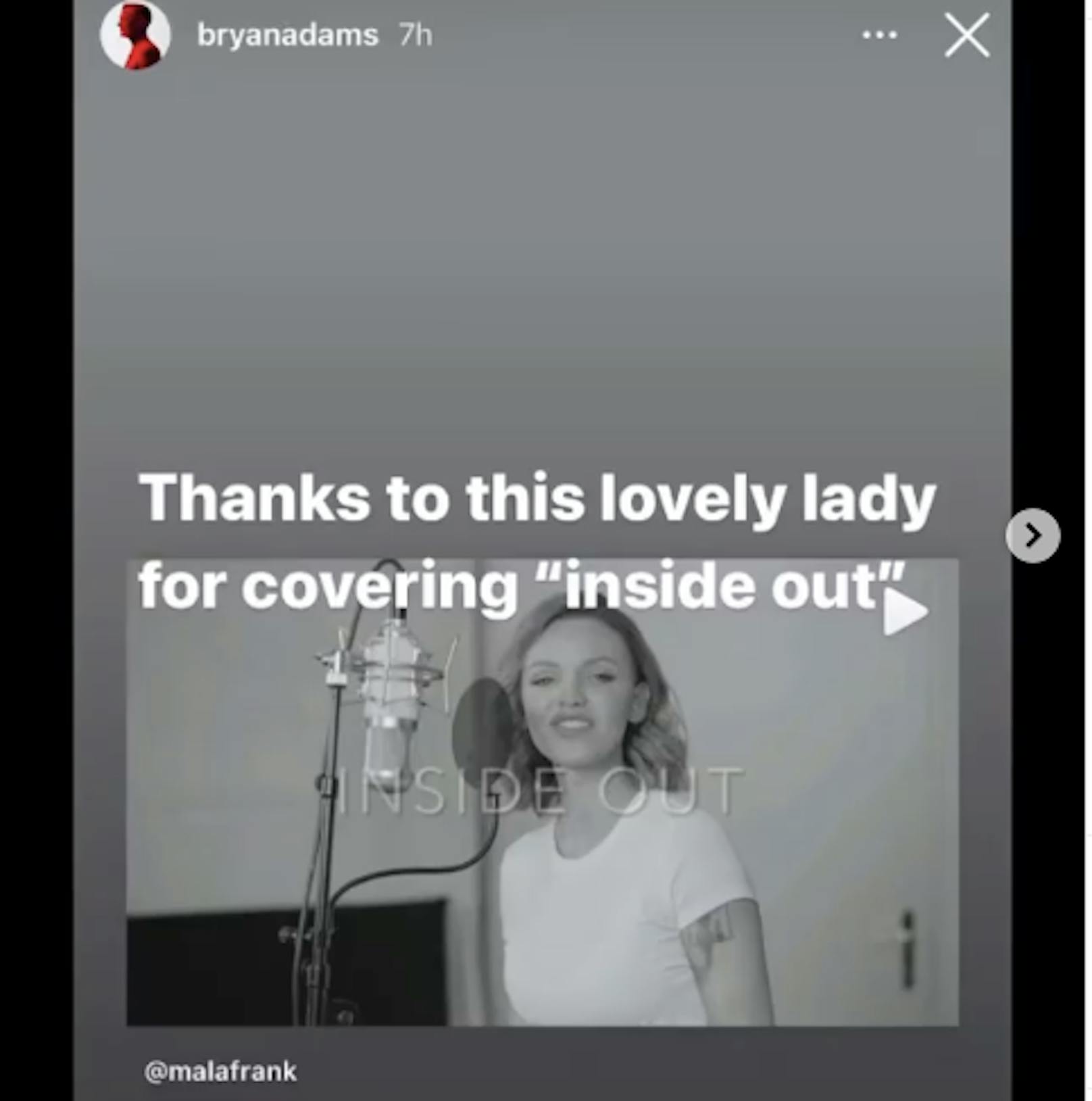 Bryan Adams teilte das Cover auf Instagram.