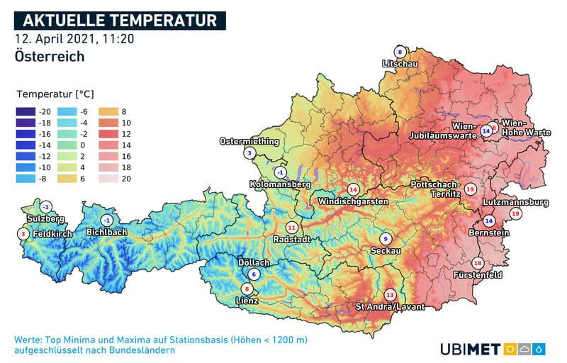 Aktuelle Temperatur