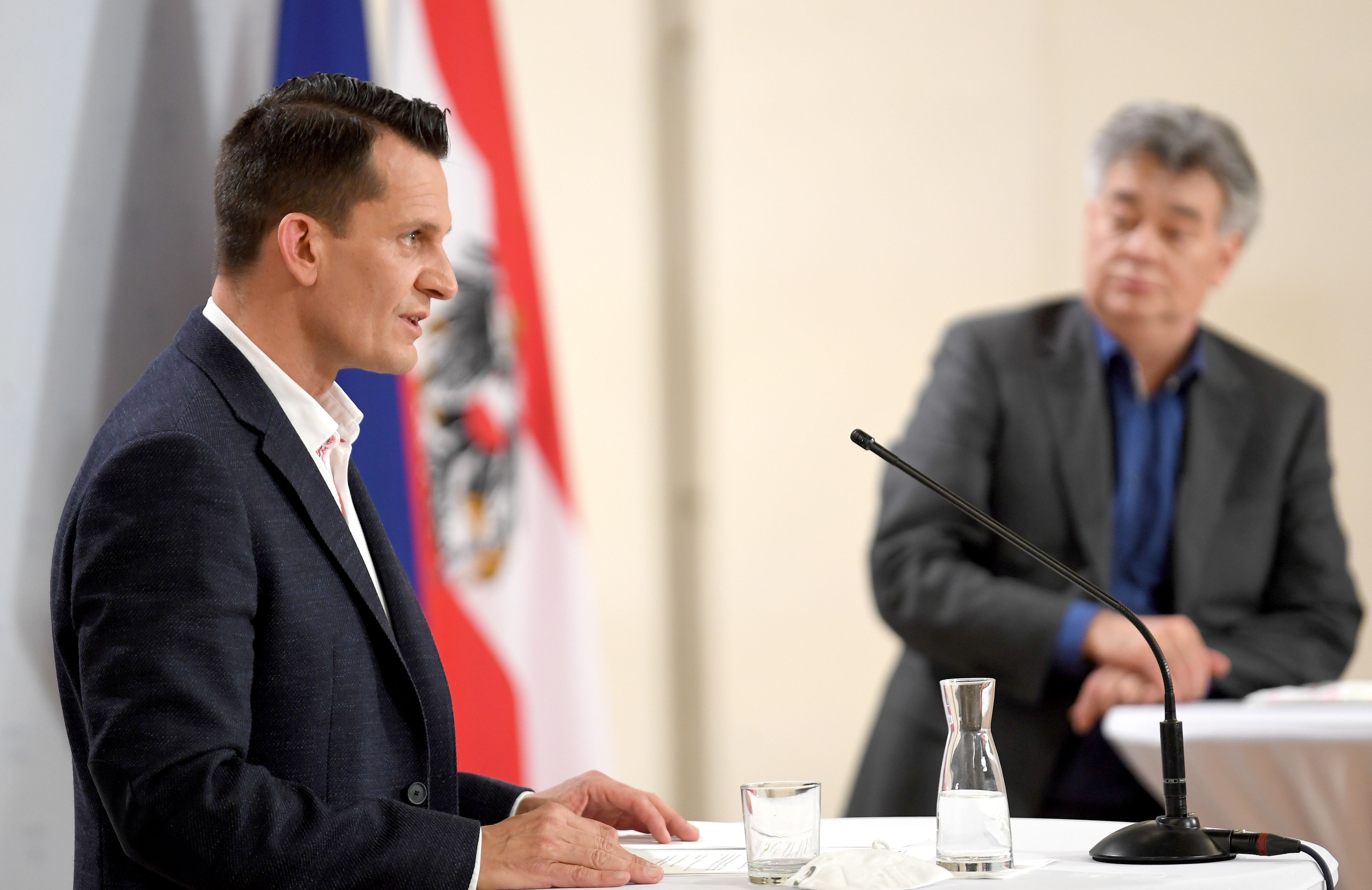 Wolfgang Mückstein - hier mit Werner Kogler.