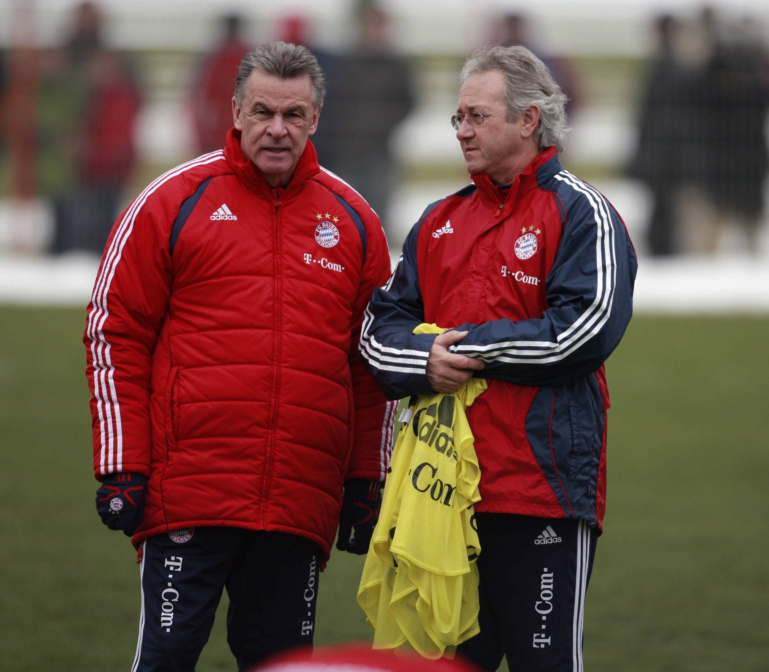 Wolfgang Gebhardt (rechts) 2007 mit dem ehemaligen Bayern-Trainer Ottmar Hitzfeld.