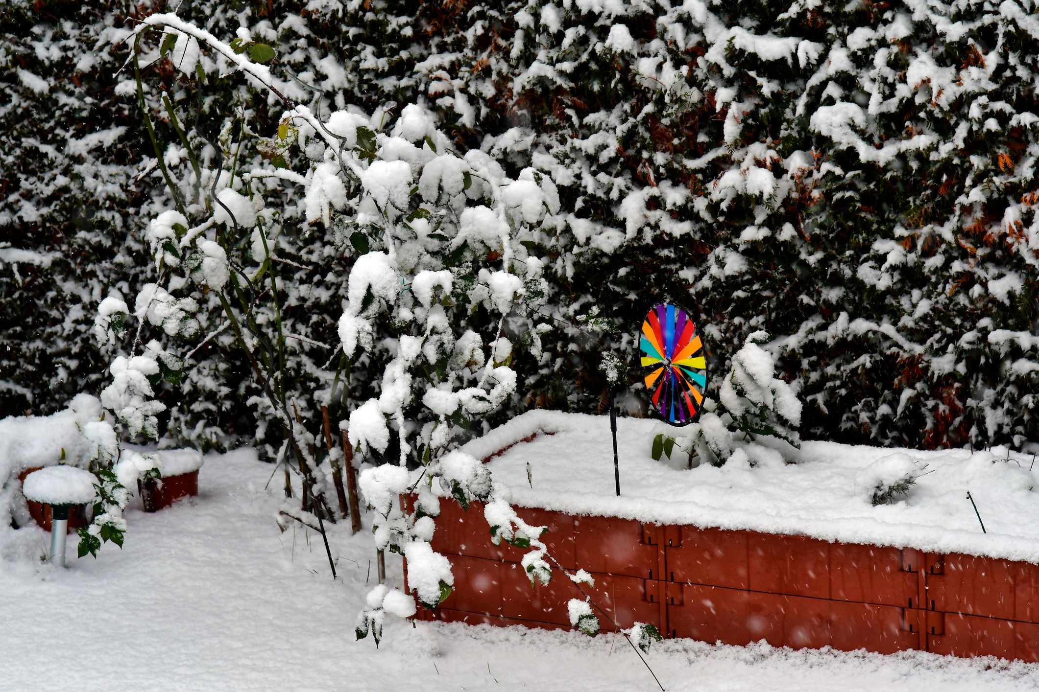 Schnee in Niederösterreich Mitte April.