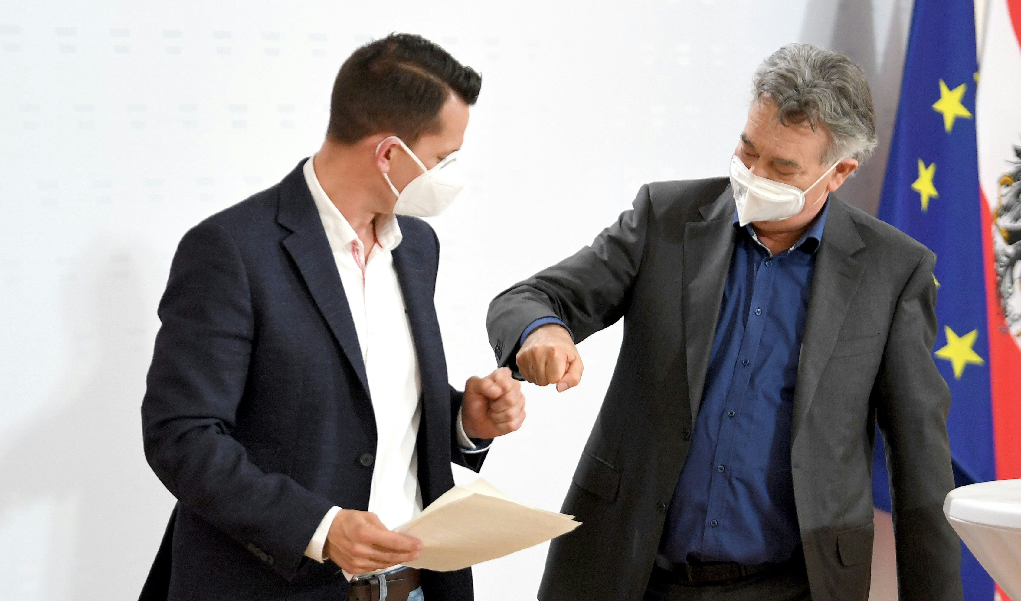 Wolfgang Mückstein mit Werner Kogler