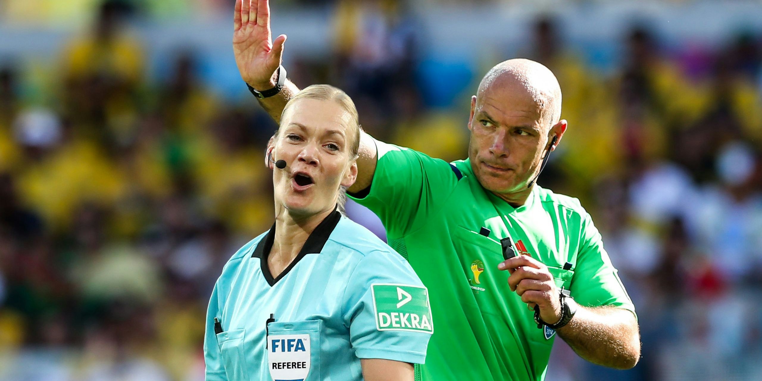 Bibi Steinhaus und Howard Webb
