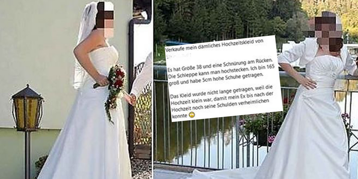 Eine 27-jährige Grazerin verkauft online ihr Hochzeitskleid - und rechnet so auch gleich mit ihrem Ex ab.