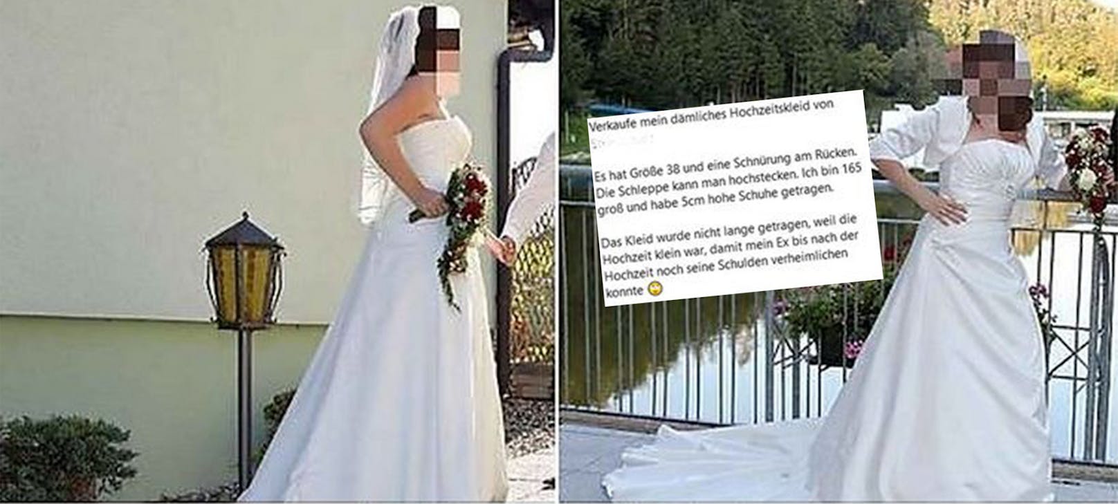 Eine 27-jährige Grazerin verkauft online ihr Hochzeitskleid - und rechnet so auch gleich mit ihrem Ex ab.