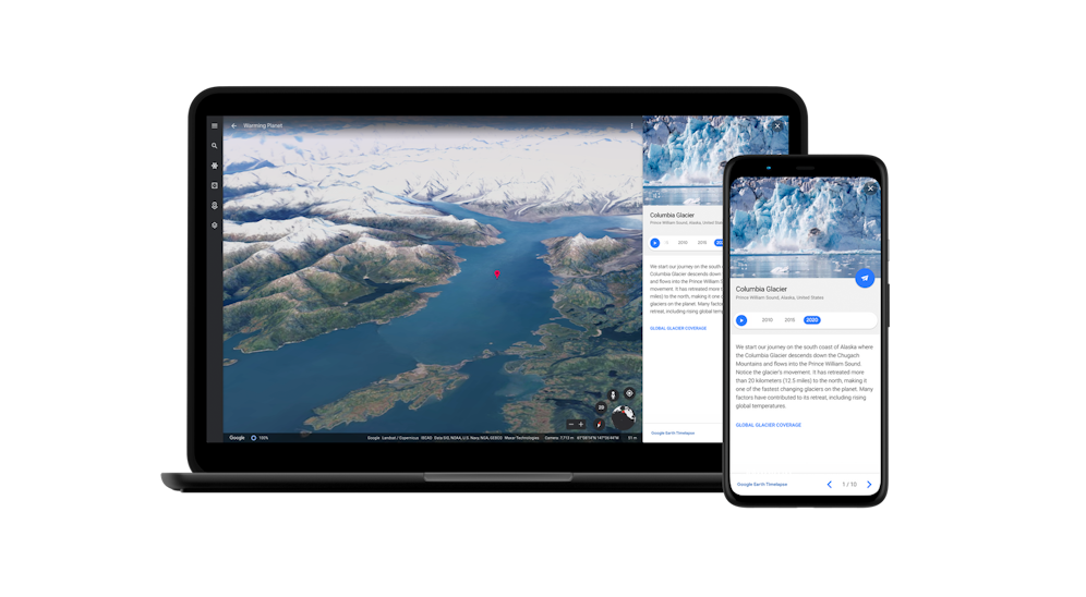 Beeindruckende Veränderungen zeigt nun etwa der Columbia-Gletscher in Alaska.
