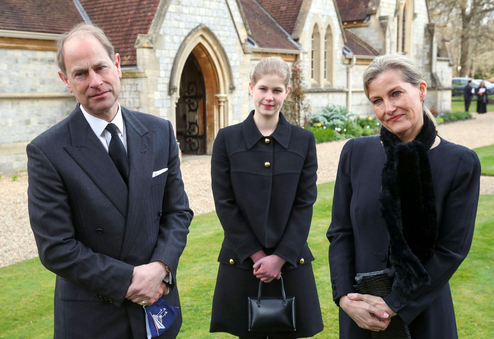 Prinz Edward und Sophie, Gräfin von Wessex sowie ihre Tochter Lady Louise Windsor (Mitte).