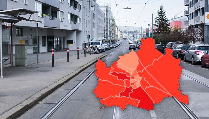 Ottakring, Meidling und Favoriten sind derzeit jene Bezirke, wo Corona am meisten wütet.