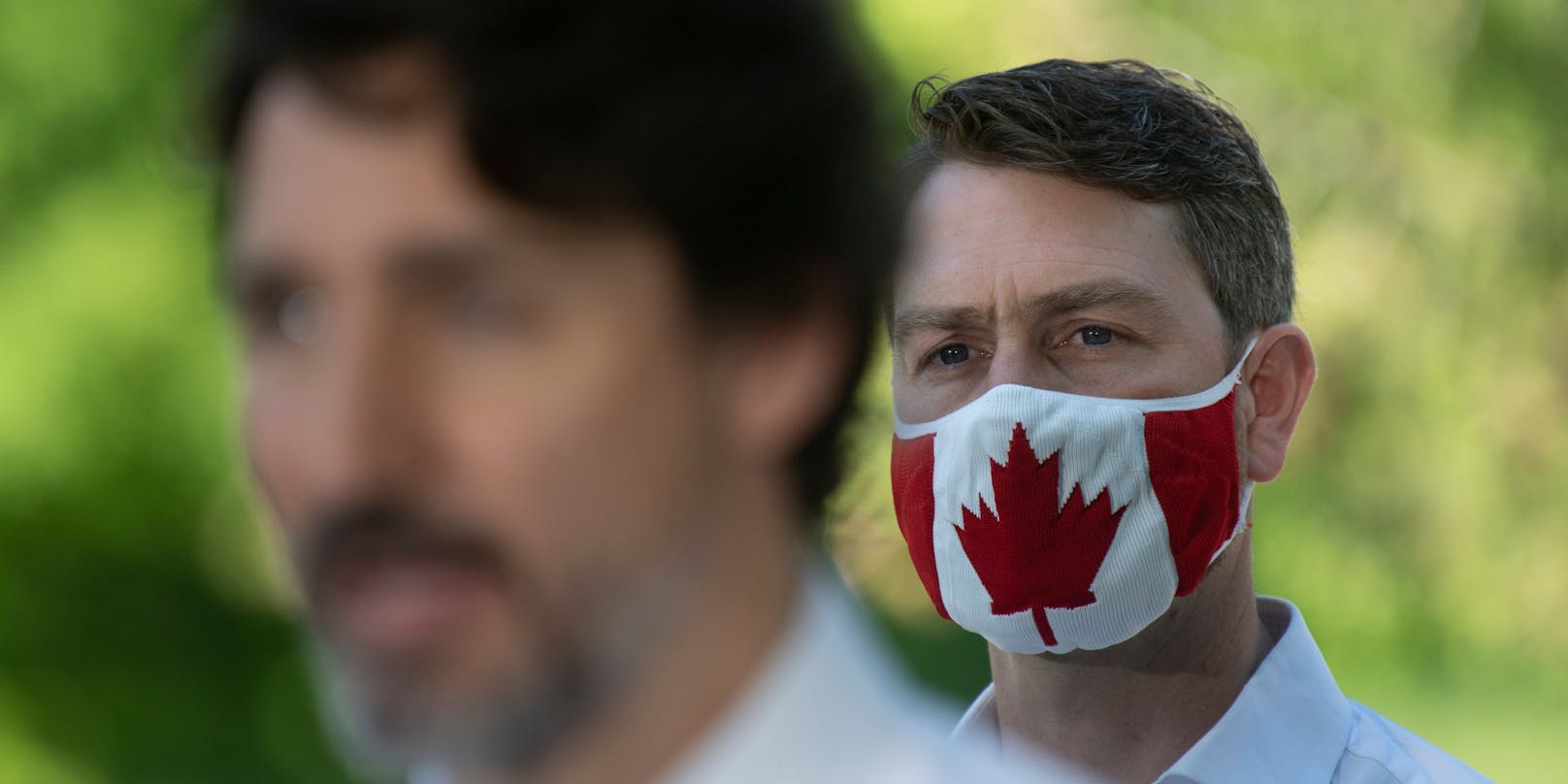<strong>William Amos</strong> ist seit 2015 Mitglied des kanadischen Unterhauses (im Bild mit Premierminister Justin Trudeau)