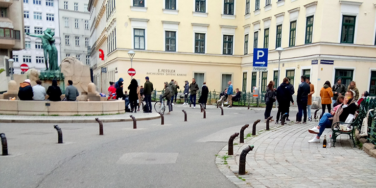 Diese Wiener schien der aktuelle Lockdown nicht zu kümmern