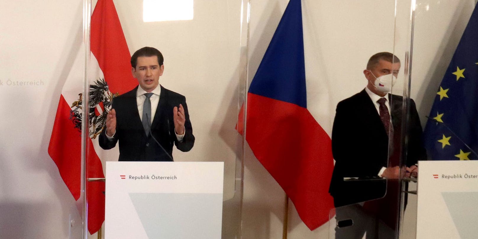 Sebastian Kurz und Tschechiens Regierungschef Andrej Babiš