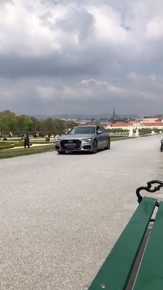 Am Dienstag drehte ein Audi-Lenker eine Runde im Schlossgarten des Belvedere. 