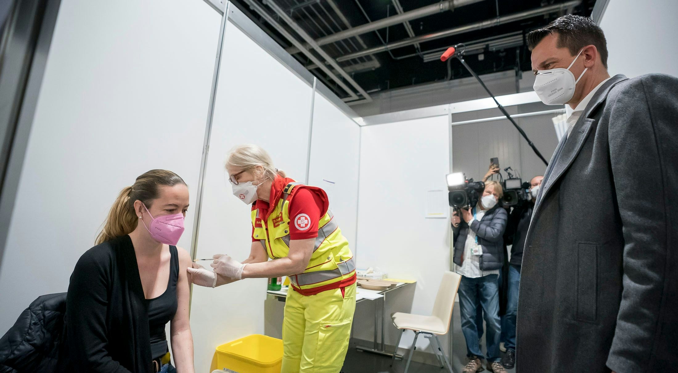 Gesundheitsminister Mückstein Impfstraße