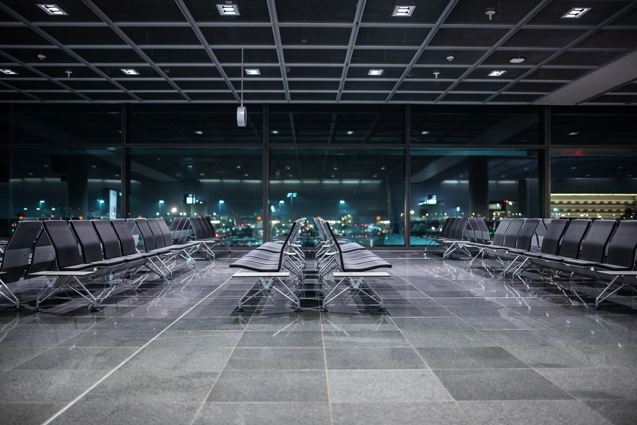 Ein Wartebereich am Frankfurter Flughafen.