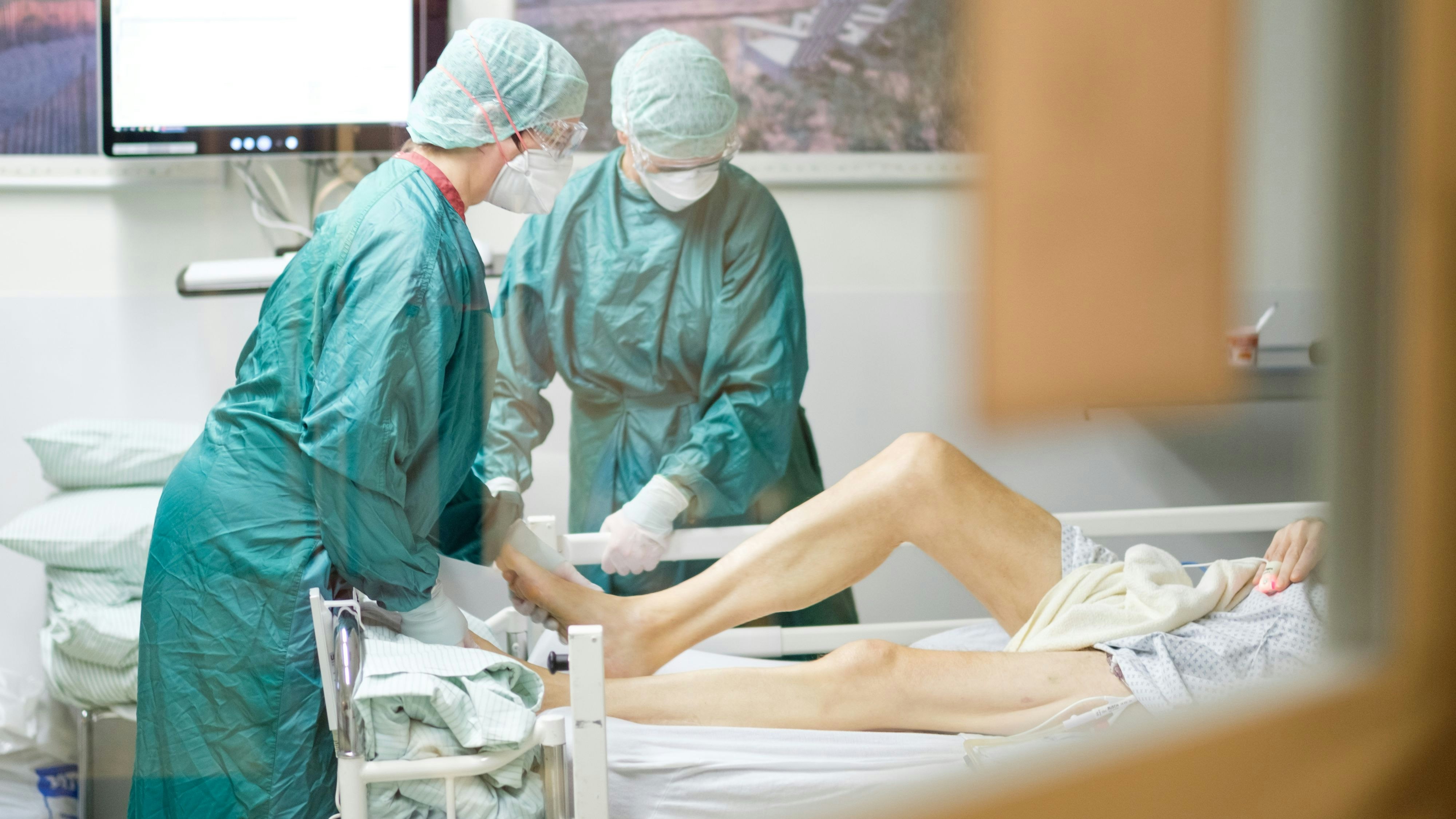 Corona-Station eines Krankenhauses. Entspannung in Sicht?