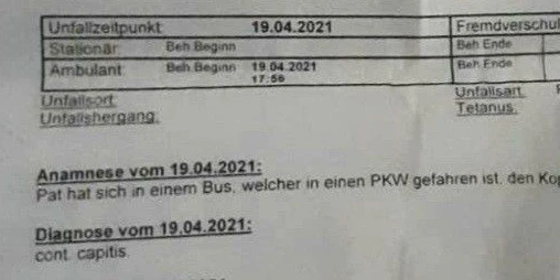 Bei der Frau wurde ein Schädel-Hirn-Trauma diagnostiziert.
