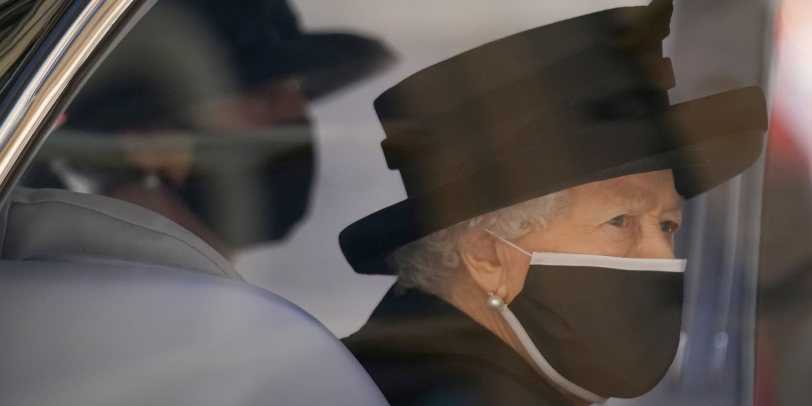 Queen Elizabeth II beim Begräbnis von Prinz Philip