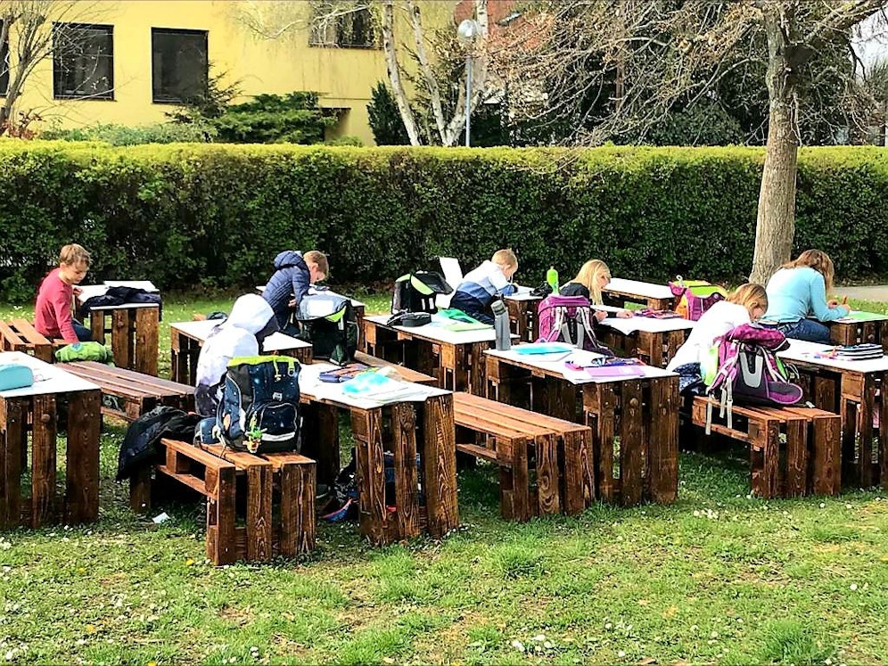 Unterricht in der freien Natur.&nbsp;