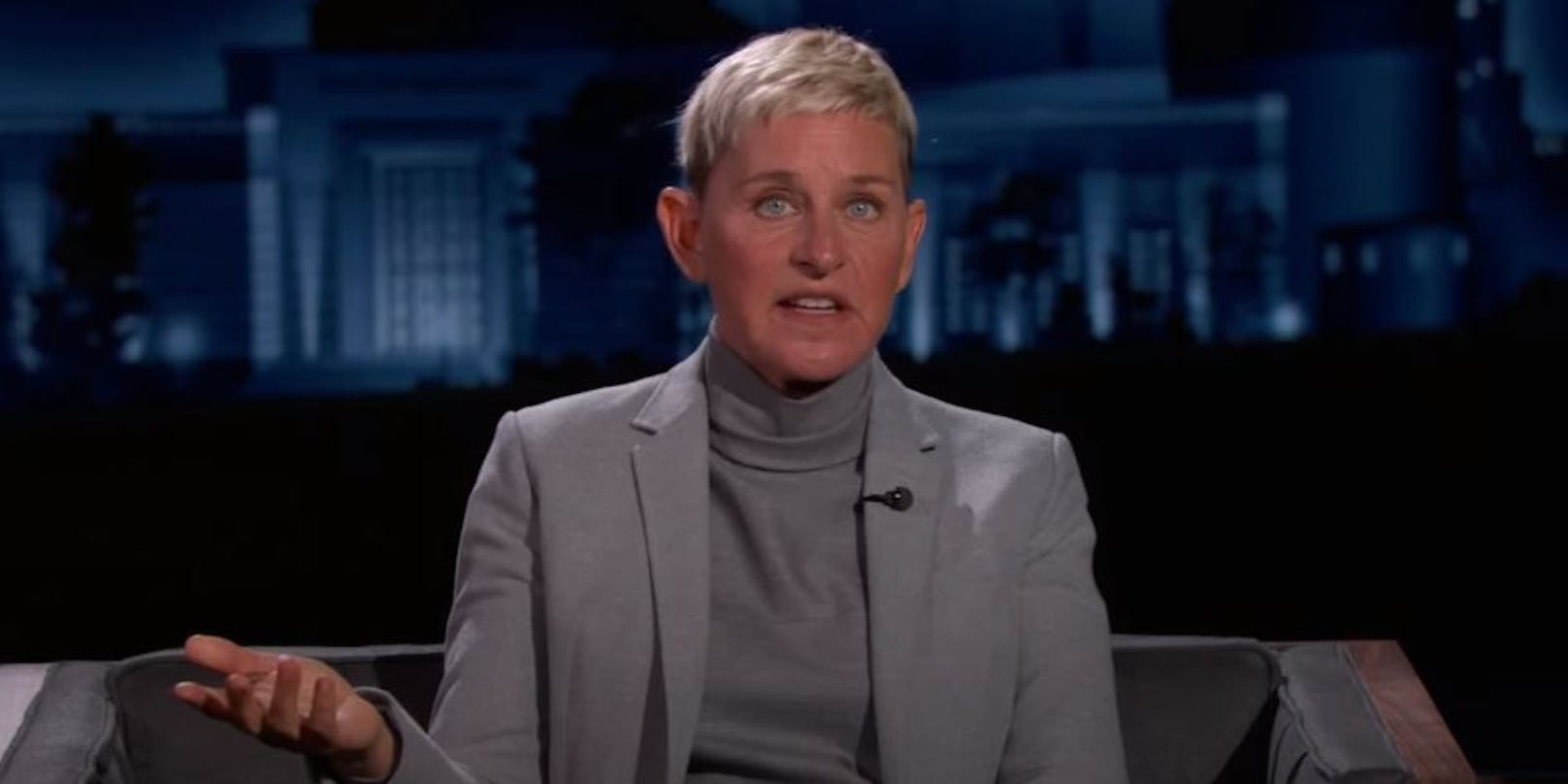 Bei Jimmy Kimmel erinnert sich Talkmasterin<strong> Ellen DeGeneres</strong> an die Schreckensnacht mit ihrer Frau Portia de Rossi.