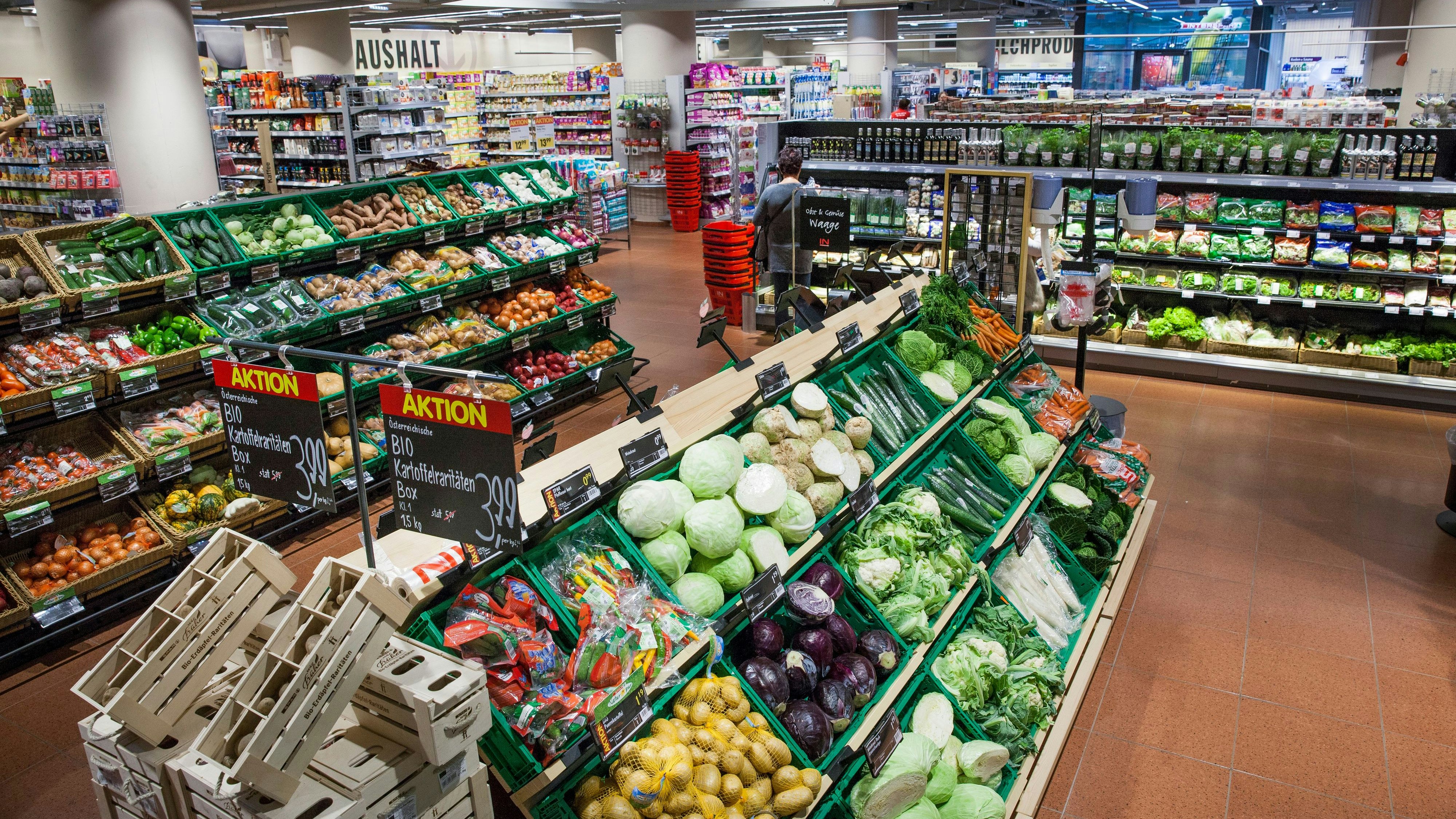 Der Interpar-Supermarkt am Hauptbahnhof Wien.