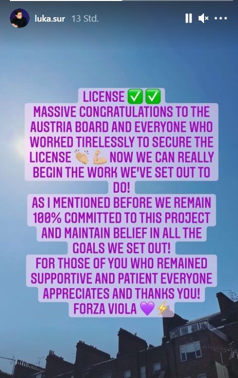 Das Statement von Insignia-Vize Luka Sur. 